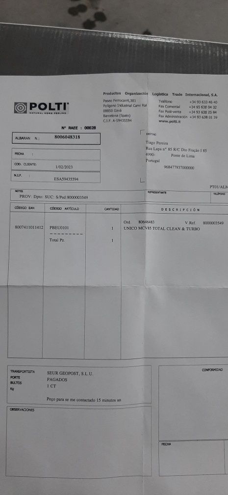 Aspirador com funcionalidade a vapor