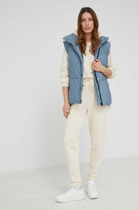 Answear Lab S bezrękawnik damski ocieplacz niebieska ciepła