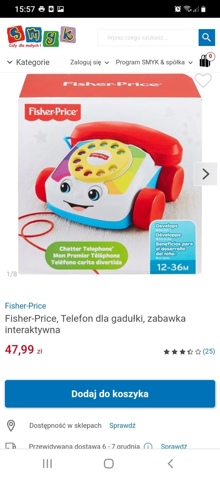 Fisher price telefon dla maluszków