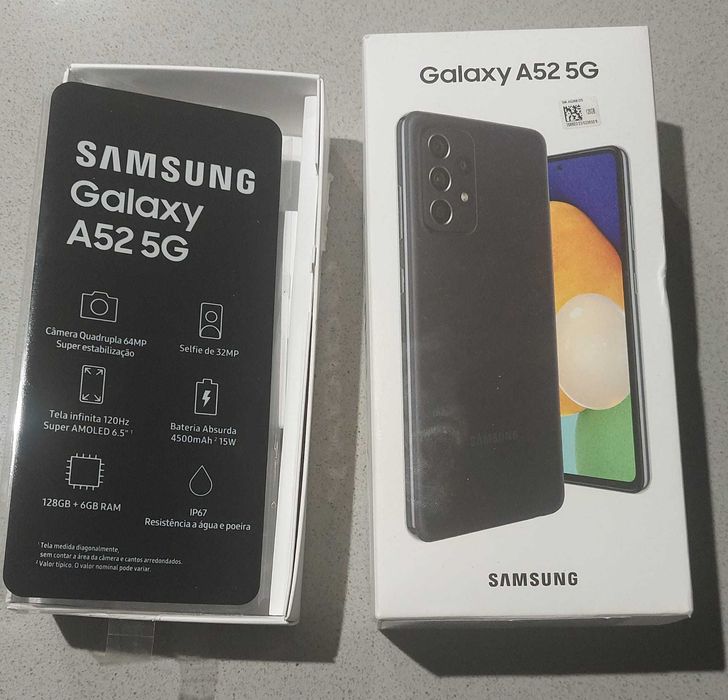 Vende telemovel Samsung A52, 128gb, 5G usado, bom estado 70€
