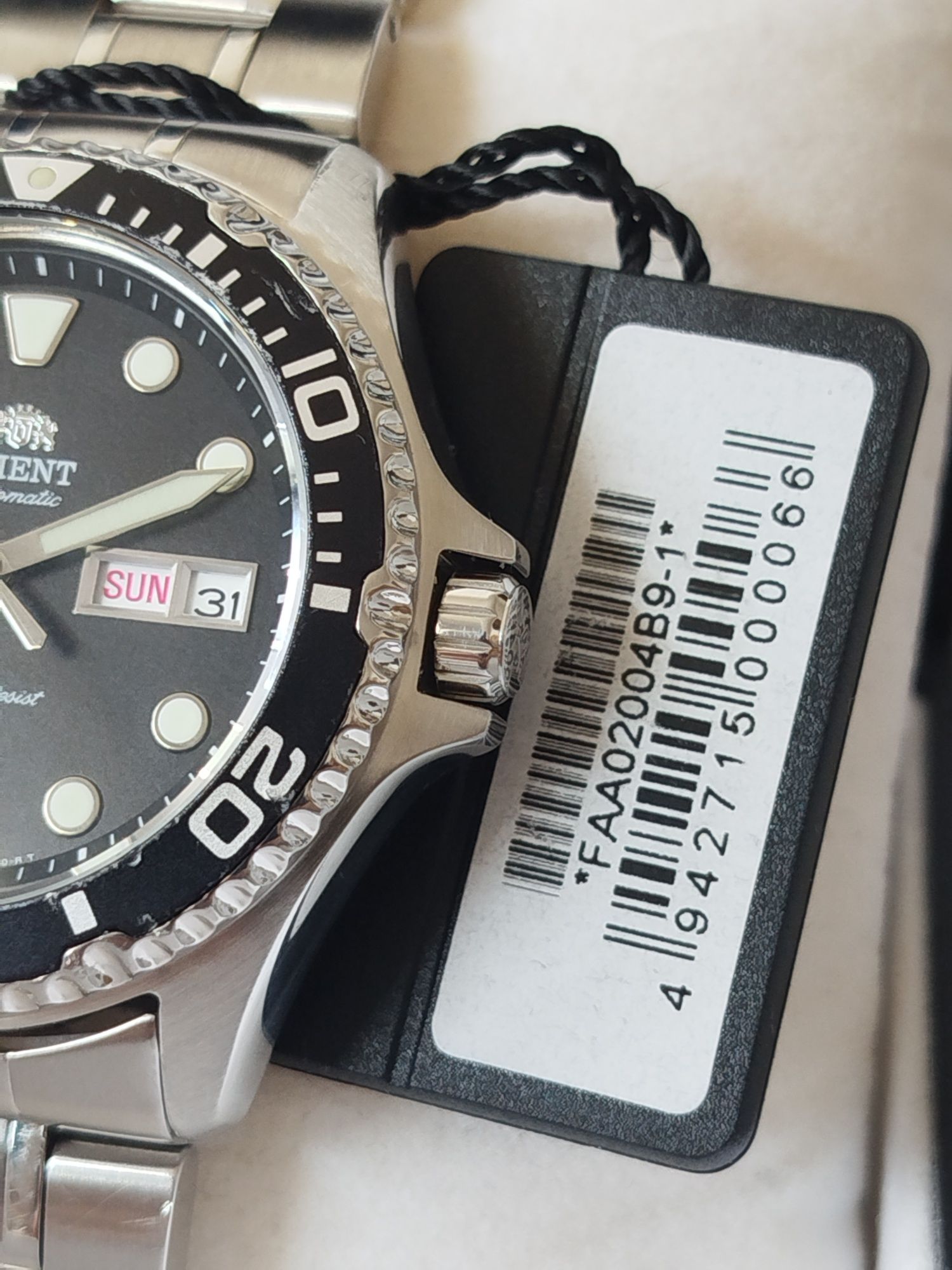 Zegarek Orient Automatic Ray II FAA02004B9 Diver silver black men's