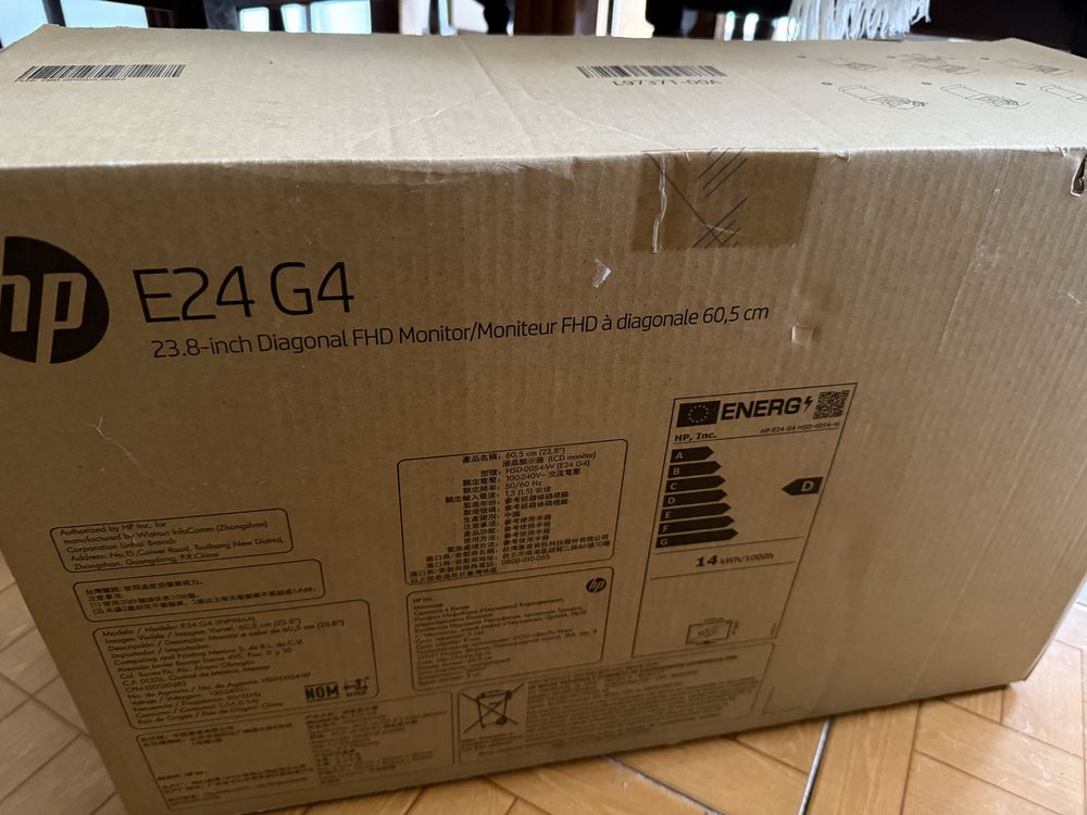 24-inch HP E24 G4 1920 x 1080 LCD Monitor Preto