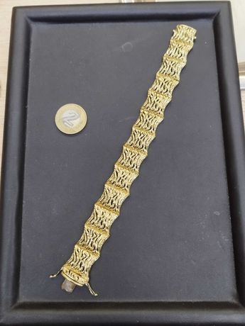 Piękna złota bransoletka 585 14k okazja 45.06 gr unikat!