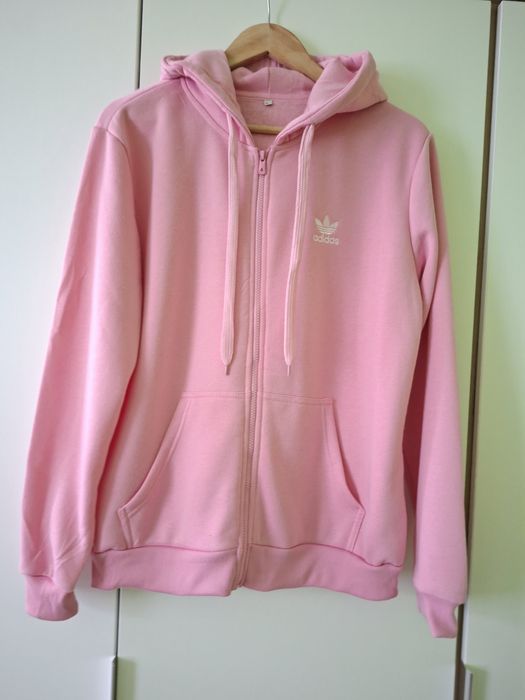 Bluza damska ocieplana z kapturem odpinana Adidas