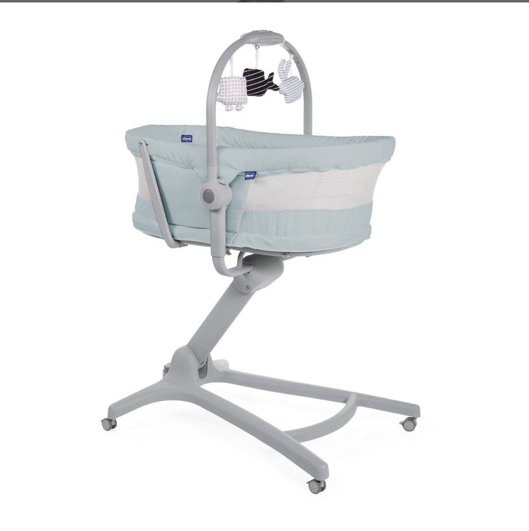 Chicco Łóżeczko Baby Hug AIR 4w1 Antique Sky + dodatki
