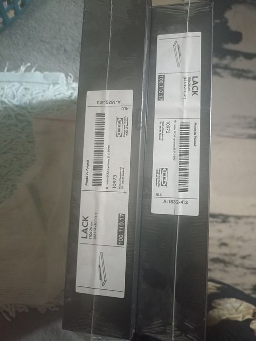 2 prateleiras lack ikeia preto-castanho