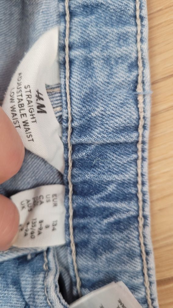 Spodnie jeansowe H&M dziury straight 134