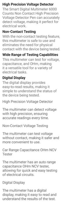 Voltímetro digital "estilo caneta" novo