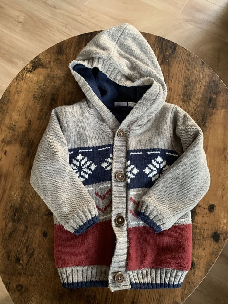 Gruby swetr/bluza r. 86/92 Lupilu w stylu skandynawskim