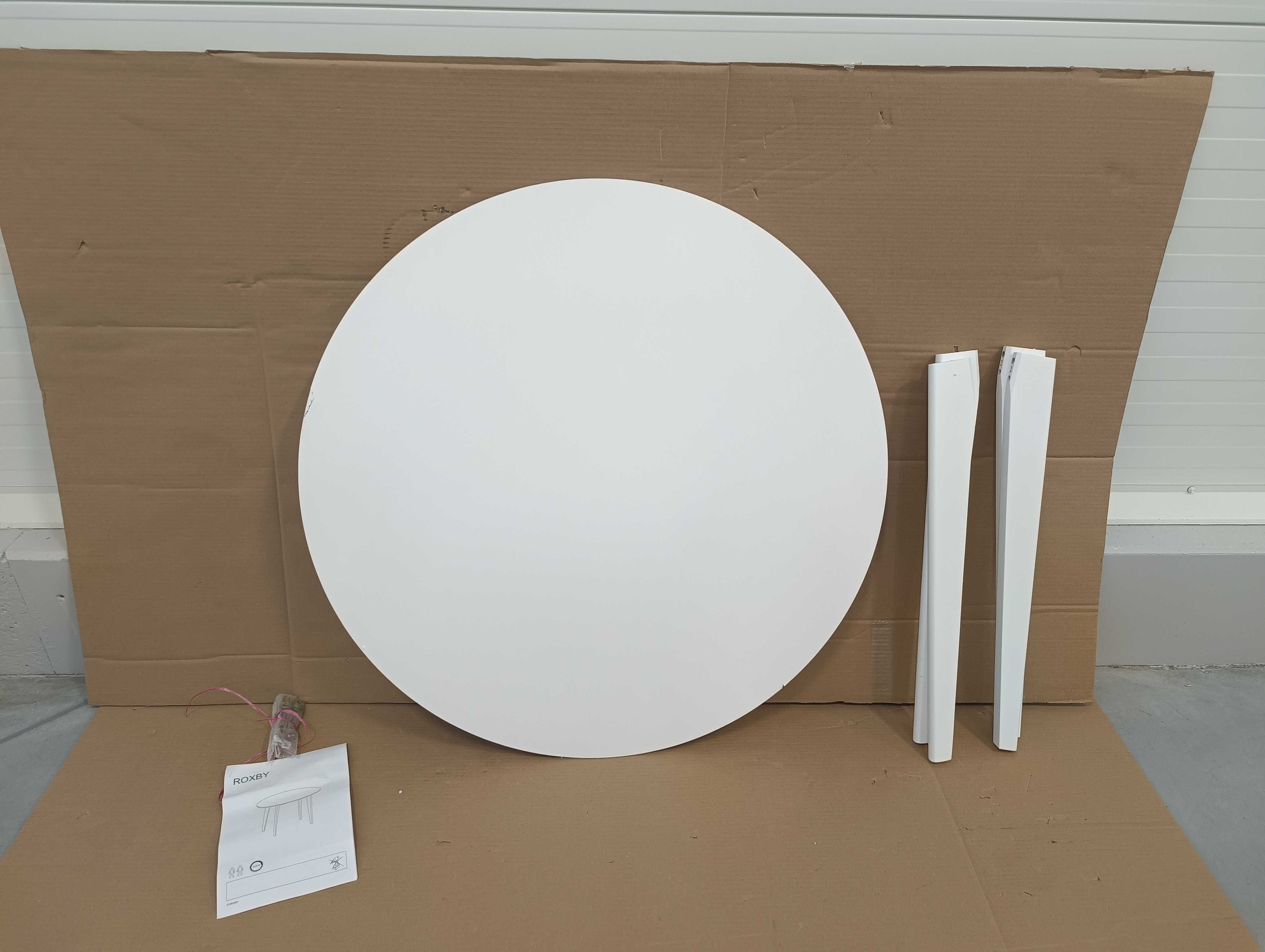 Stół jadalniany okrągły AC Design Furniture 76x105x105cm NOWY biały