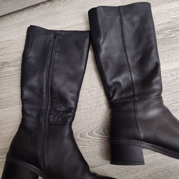 Зимние сапоги кожаные