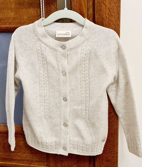 Sweterek sweter 98 szary rozpinany dziewczęcy