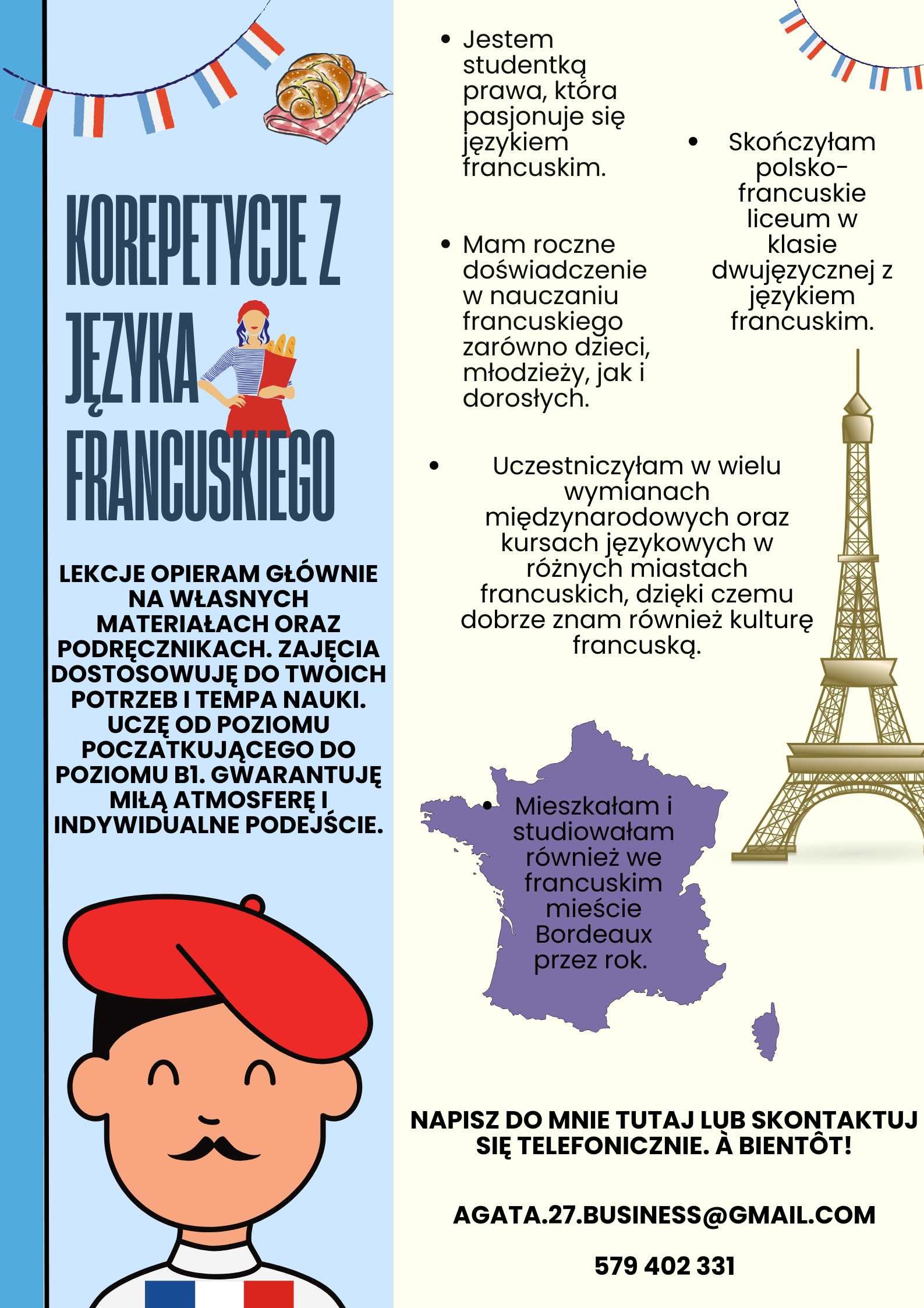 Korepetycje z języka francuskiego online, pierwsza lekcja za darmo!