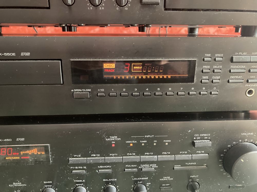 Wieża Yamaha Amplituner RX-450,odtwarzacz CDX-550E,