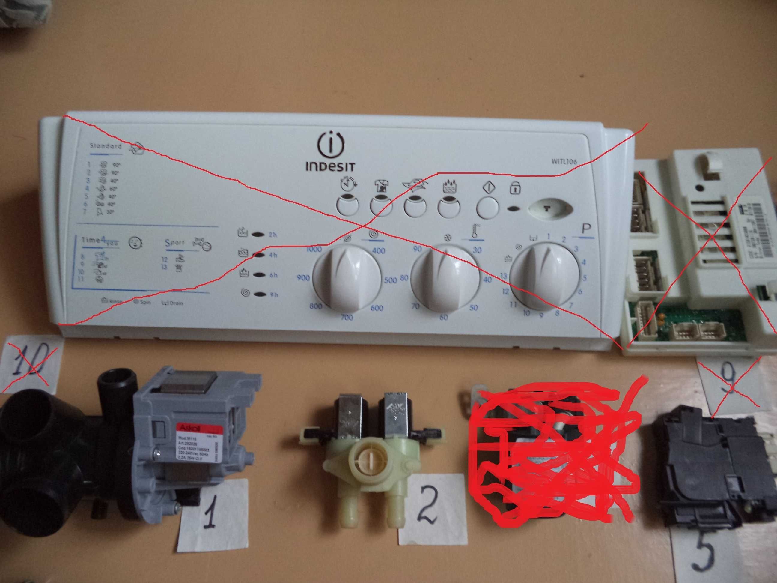 Комплект запчастей стиральной машины INDESIT мод. WITL106