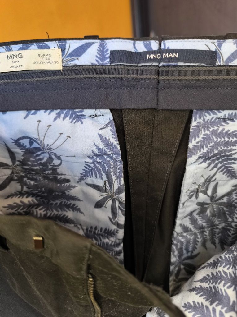 Mng spodnie czarne, nowe materiał dobry smart Mango Man