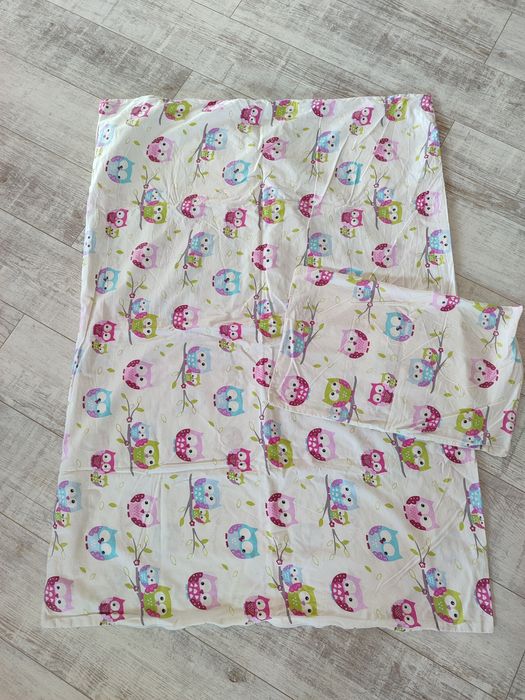 Zestaw mata edukacyjna łóżeczko dziecięce 60x120 pościel kołdra