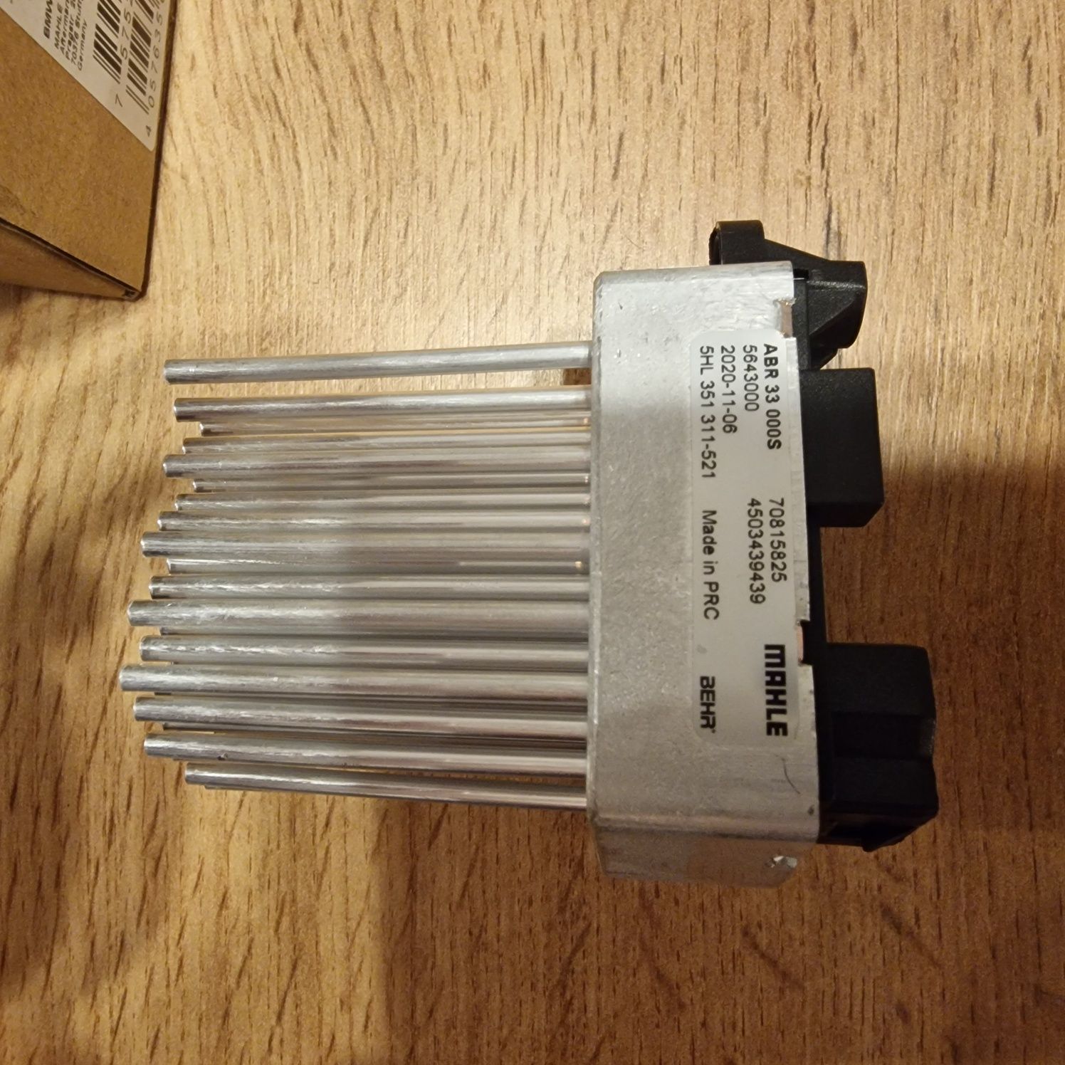 Regulator, rezystor jeż dmuchawy BMW Mahle Behr ABR 33 000S