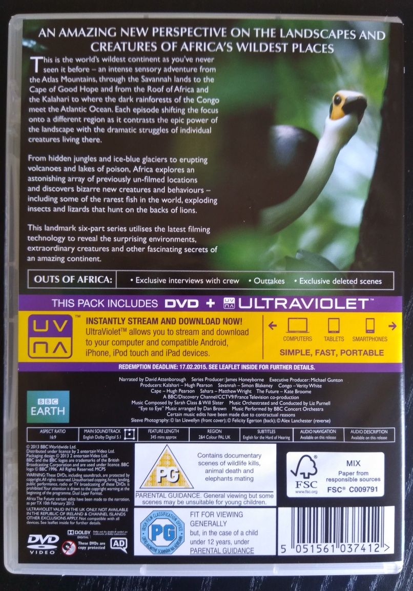 África, BBC Earth, série 3 dvds