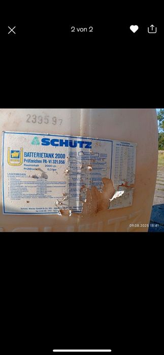 Zbiorniki mauser 2000l /1500l /1000 na wodę szambo paliwo