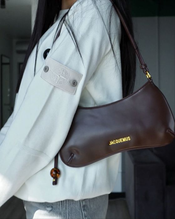 Сумка JACQUEMUS The Large Bisou Perle коричнева