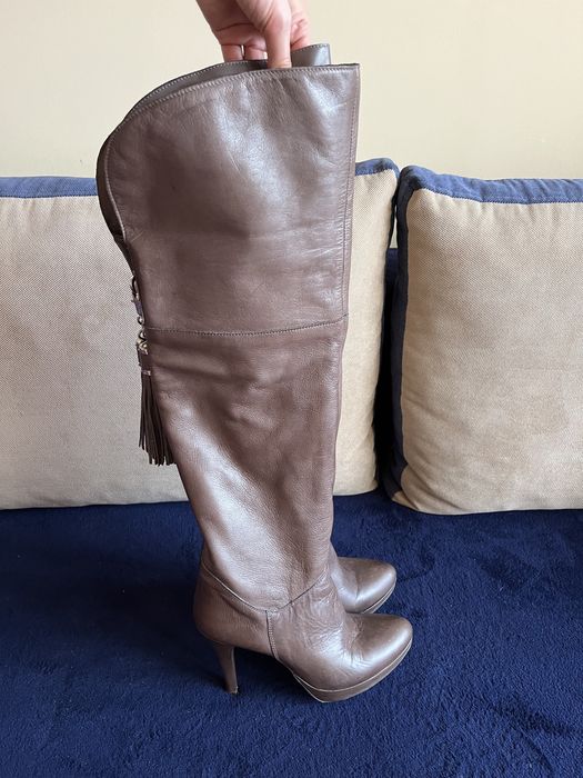 Piękne kozaki ze skóry Venezia na jesień jak nowe