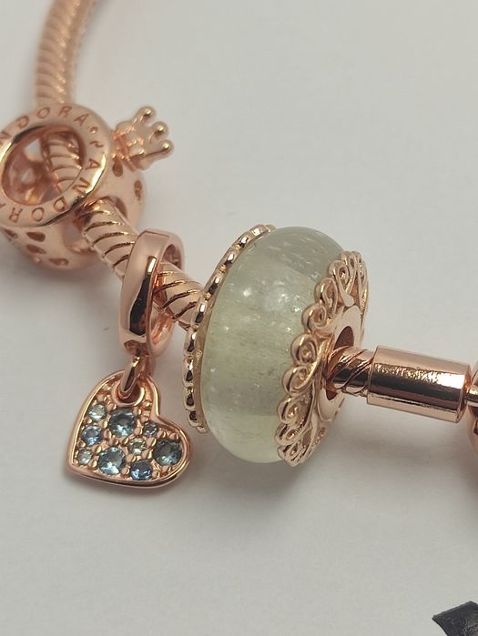 Bransoletka srebrna ALE MET z 3 charmsami