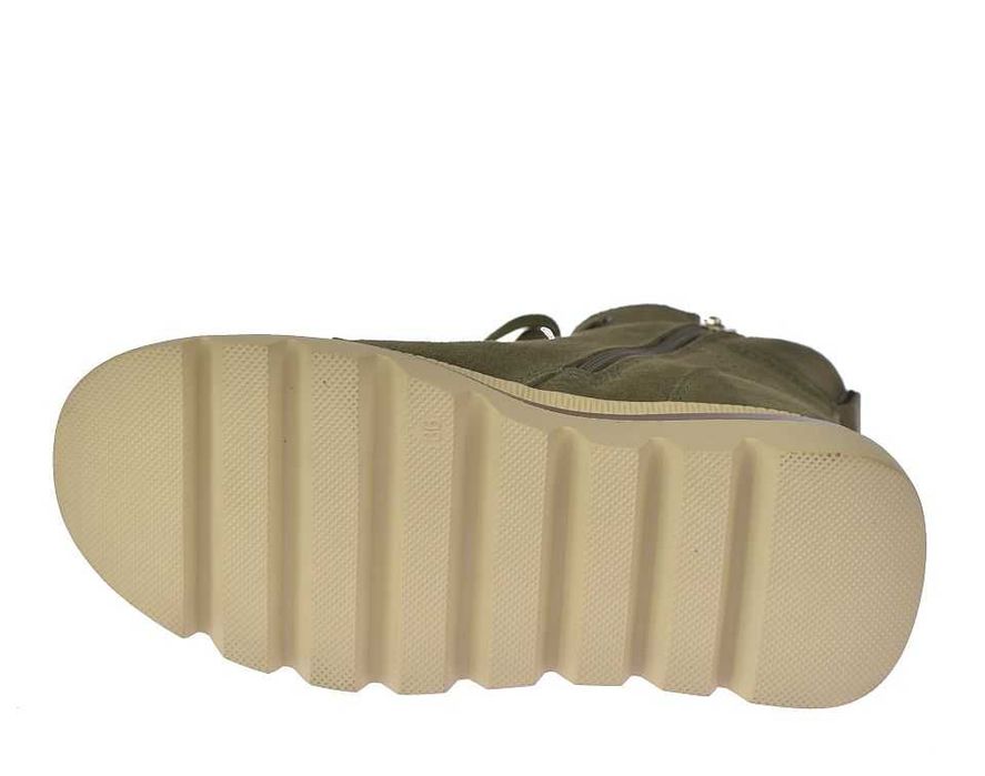 Skórzane śniegowce botki zimowe damskie creepersy B-3-1379 KH rozm. 38