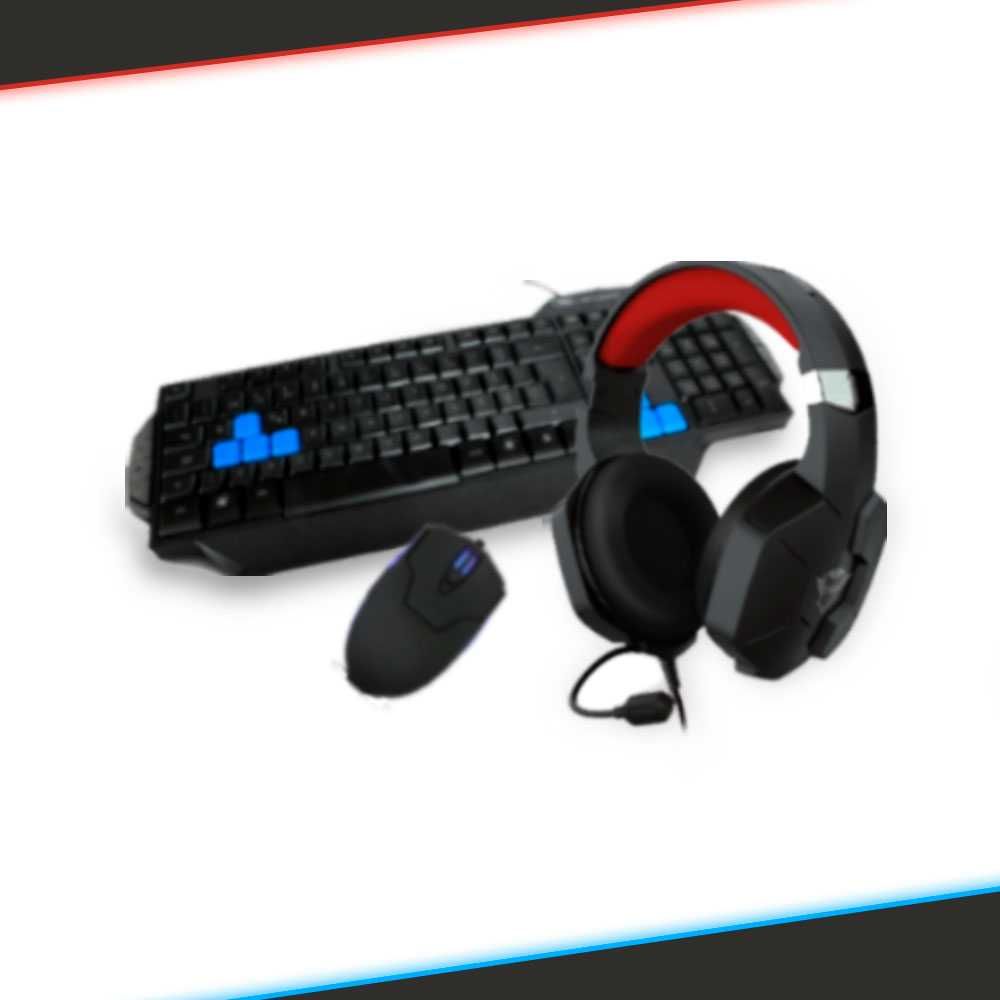 Pack Gaming:  Auscultadores + Teclado + Rato