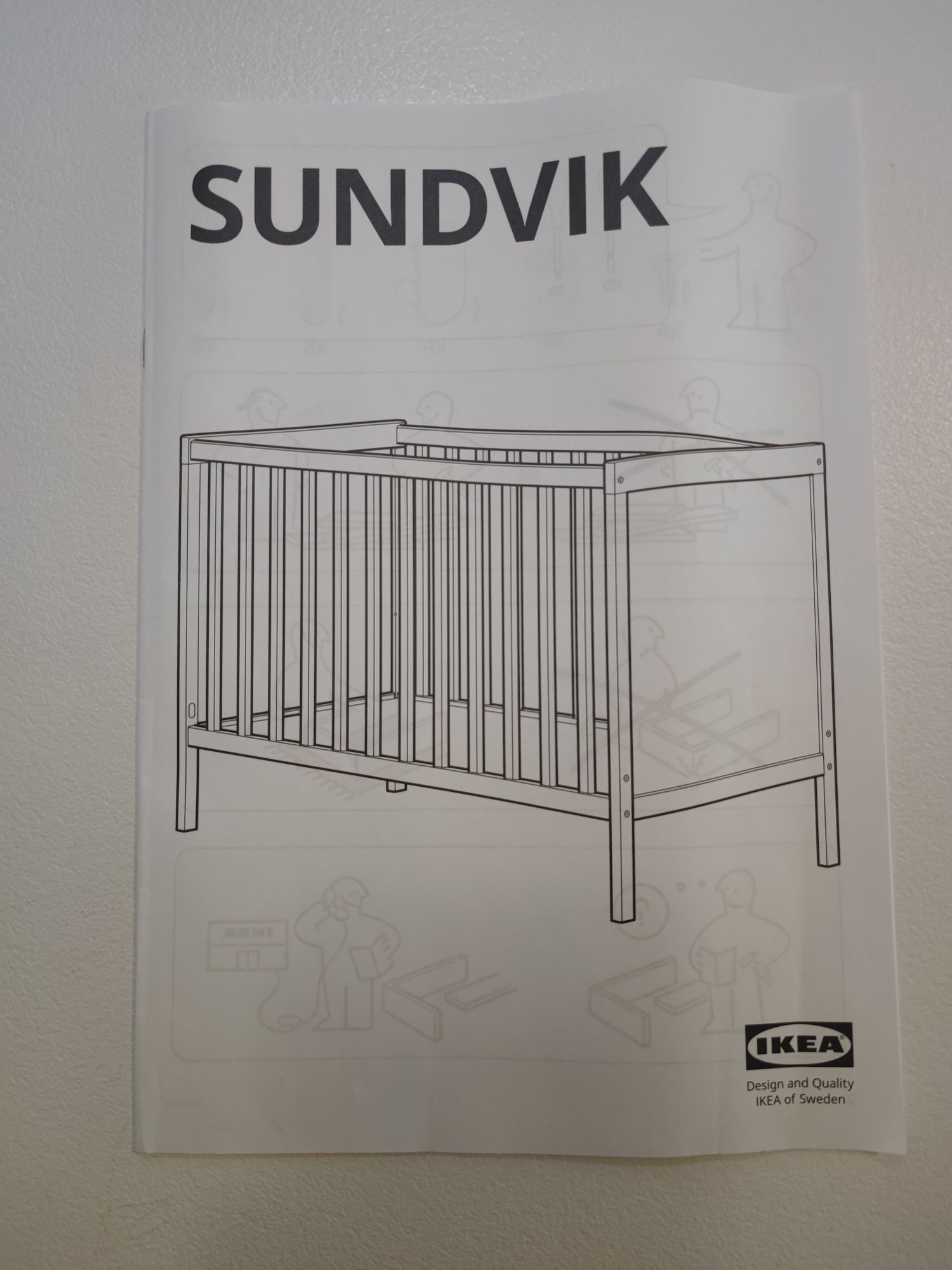 Sundvik łóżko dziecięce + materac JÄTTETRÖTT