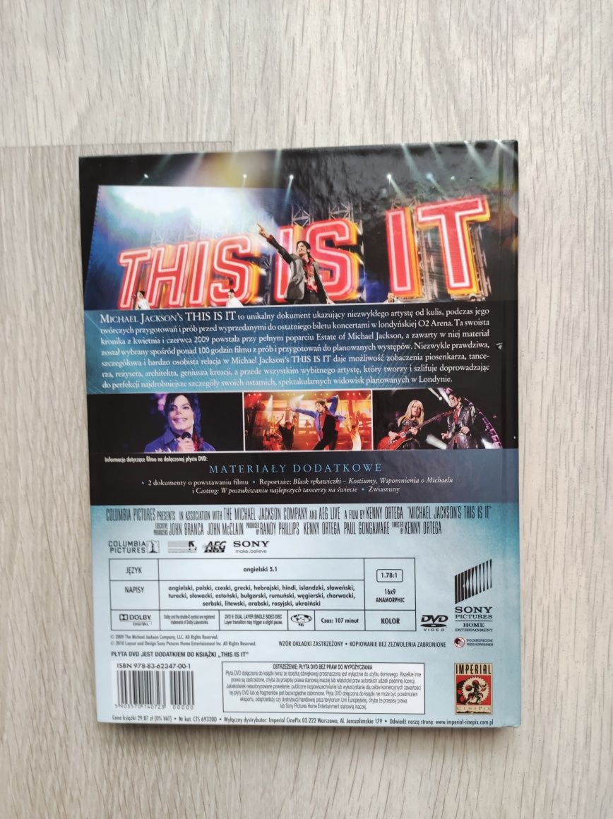 Płyta DVD i książka Michael Jackson This Is IT