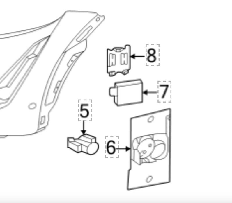 Парктронік, датчик паркування, передній задній Nissan Ariya Нісан Арія
