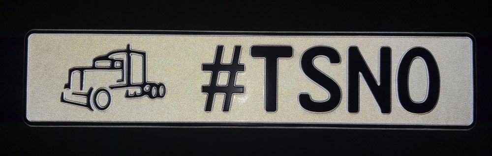 Tablica rejestracyjna kolekcjonerska #TSNO