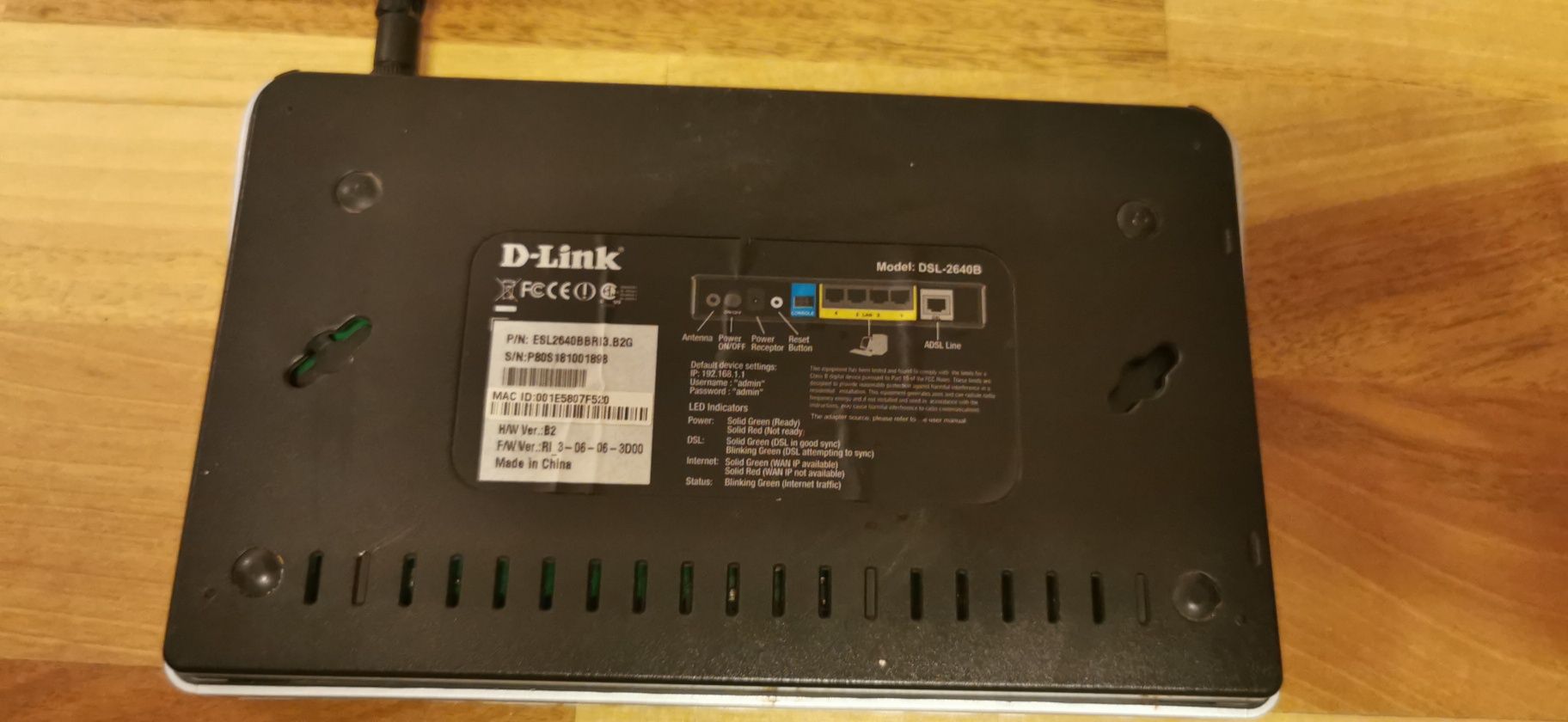 OKAZJA! Router modem ADSL2+ D-Link DSL-2640B