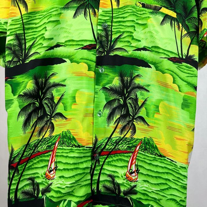 Koszula z krótkim rękawem t-shirt hawajka lata 80 Vintage