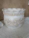 Piękna doniczka.Osłonka.Ceramiczna. Vintage. Prowansalska. Shabby chic