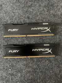 Оперативна памʼять HYPERX Fury Black DDR4 2666MHz 8GB x 2