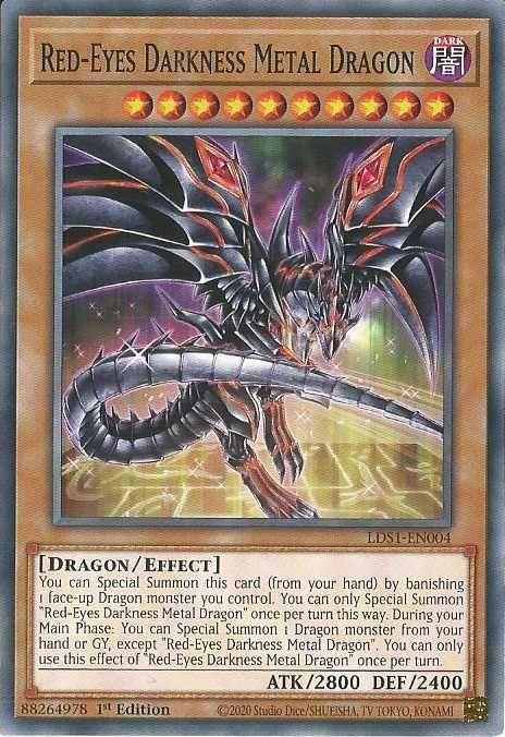 Karta YUGIOH Red-Eyes Darkness Metal Dragon v.2