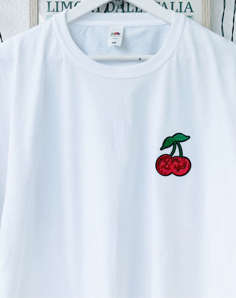 Fajny oryginalny T-shirt Fruit of the Loom Wisienki XXL jedyna