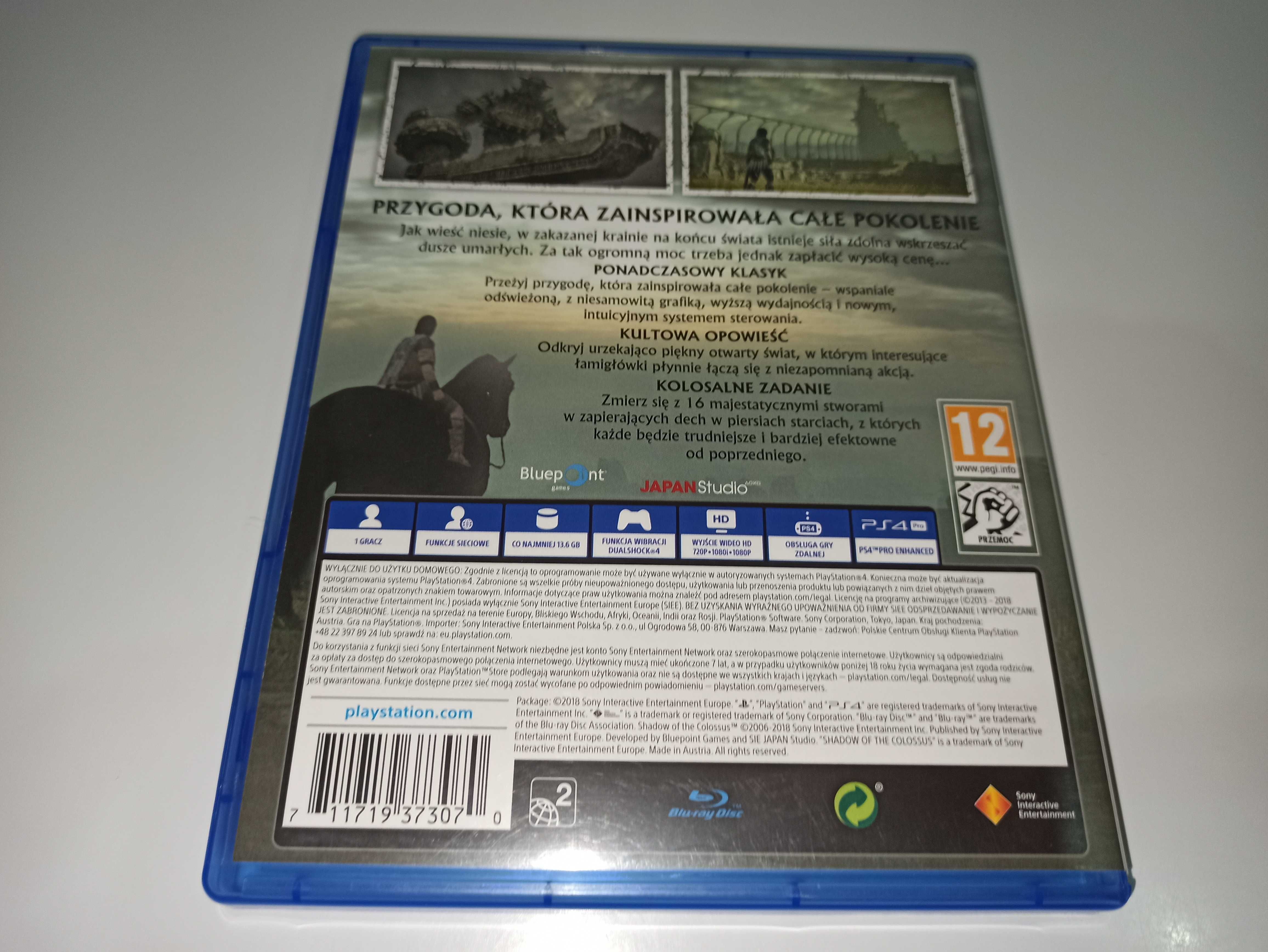 ps4 SHADOW OF THE COLOSSUS PL po polsku polska okładka