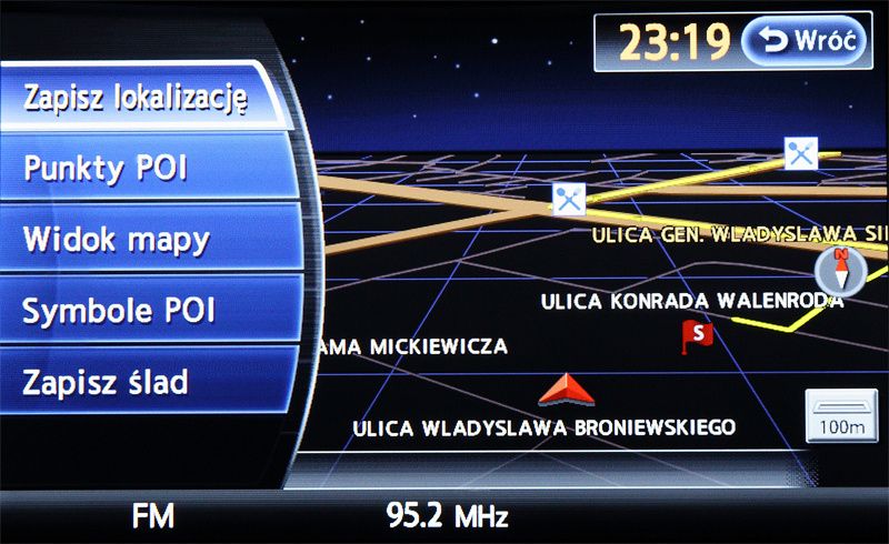 INFINITI G X9 polskie menu lektor mapa