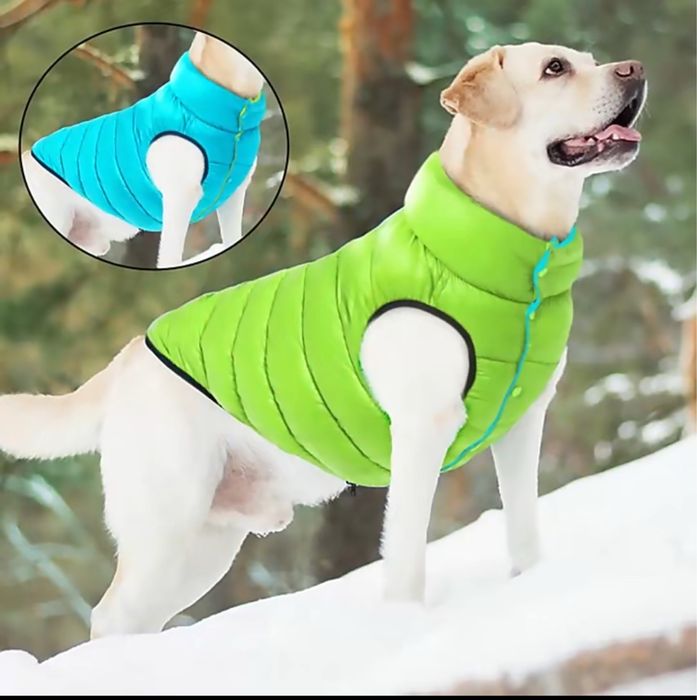 Ярка Двухстороння зимова жилетка для виликих собак 7XL