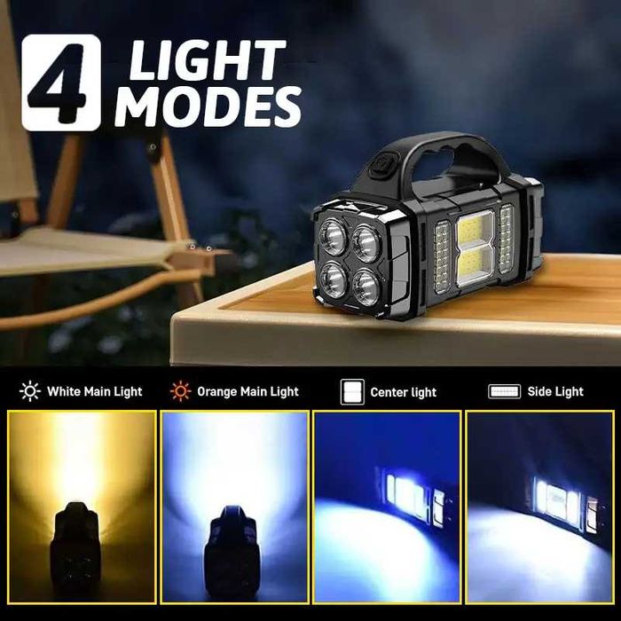 Wielofunkcyjna przenośna lampa LED i COB