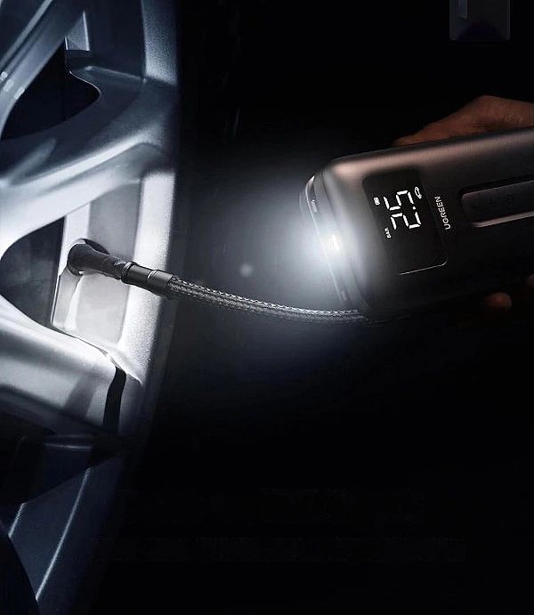 Kompresor powietrza Ugreen CD259 z akumulatorem i oświetleniem LED - c