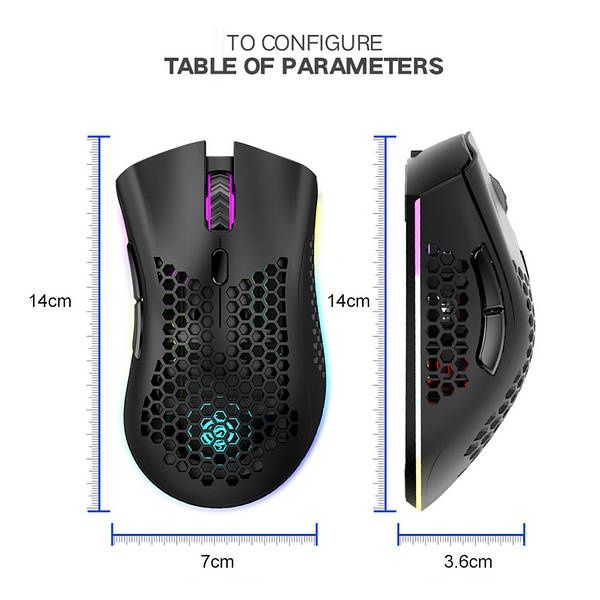 Мышка беспроводная игровая K-Snake BM600 с аккумулятором и RGB подсвет