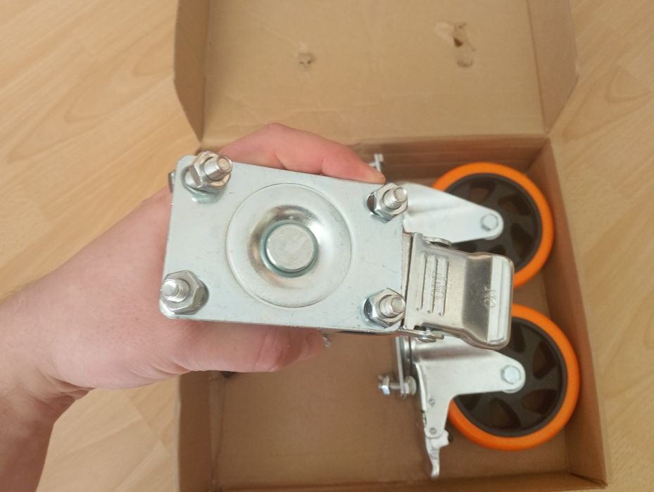 Zestaw kółek transportowych 125mm udźwig do 630kg