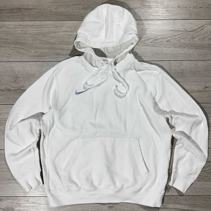 Кофта Худі Nike Найк Essential Swoosh Silver, Біле, M