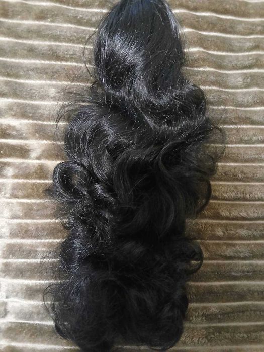 Продам шиньон хвост на крабе чернний и рыжий