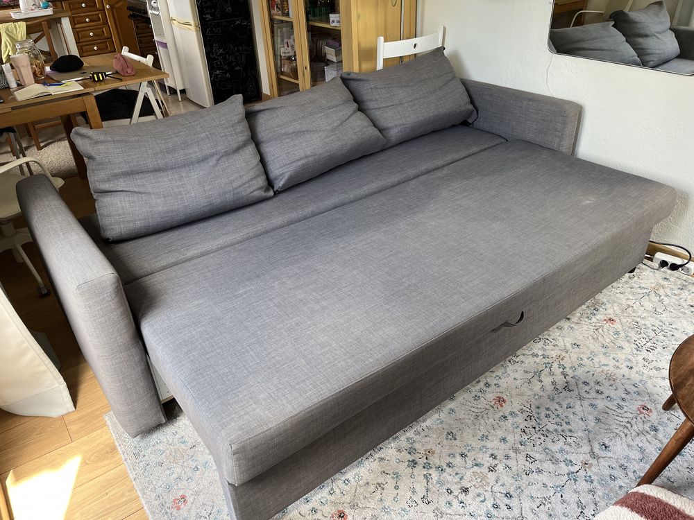 Sofá-cama Ikea Friheten, 3 lugares, cinza escuro