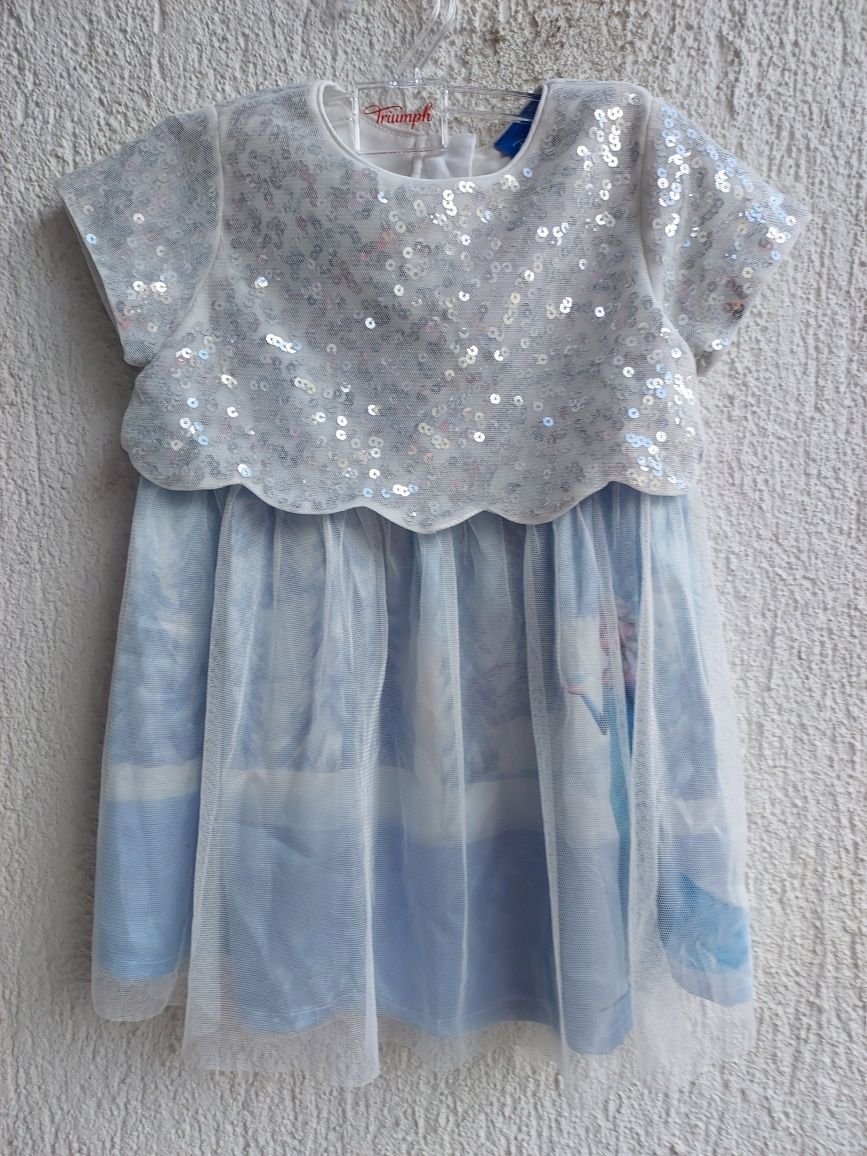 Sukienka Disney Elsa Kraina Lodu 86cm/12-18m-cy-jak nowa InPost